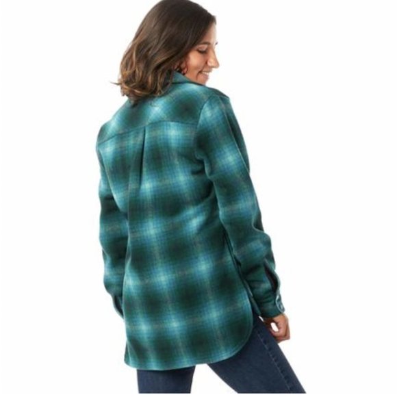 Smartwool Women's Anchor Line Merino Wool Shacket in Everglade XS NWT - Picture 3 of 9